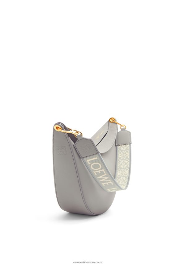 Loewe Women Luna bag in satin calfskin and jacquard Pearl Grey LH60R533