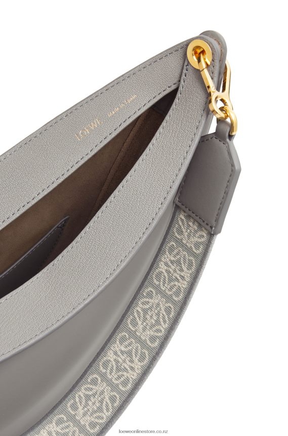 Loewe Women Luna bag in satin calfskin and jacquard Pearl Grey LH60R533
