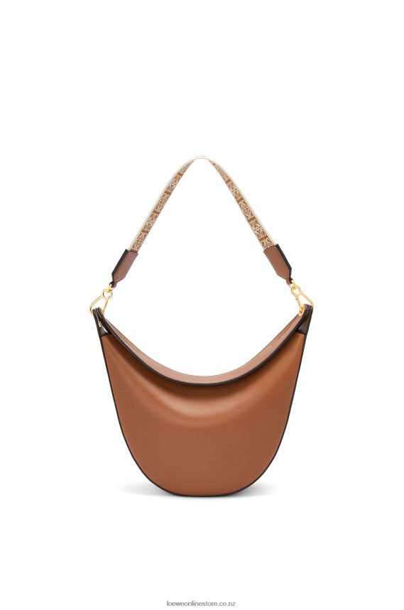 Loewe Women Luna bag in satin calfskin and jacquard Pecan LH60R453