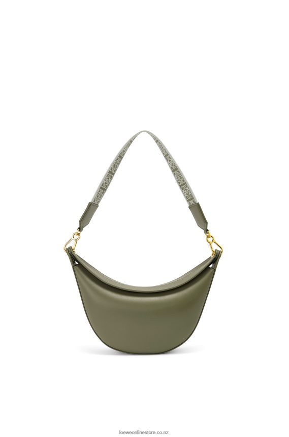 Loewe Women Small Luna bag in satin calfskin and jacquard Avocado Green LH60R474