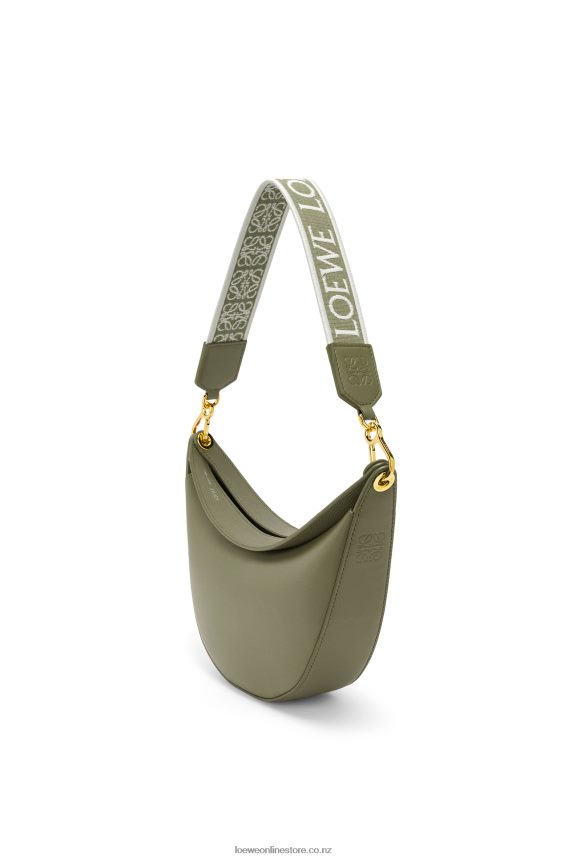 Loewe Women Small Luna bag in satin calfskin and jacquard Avocado Green LH60R474