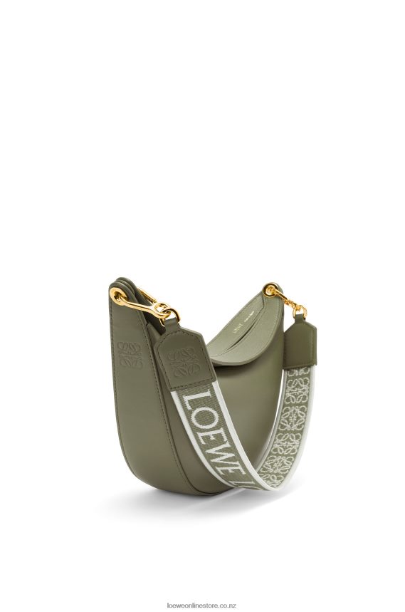 Loewe Women Small Luna bag in satin calfskin and jacquard Avocado Green LH60R474