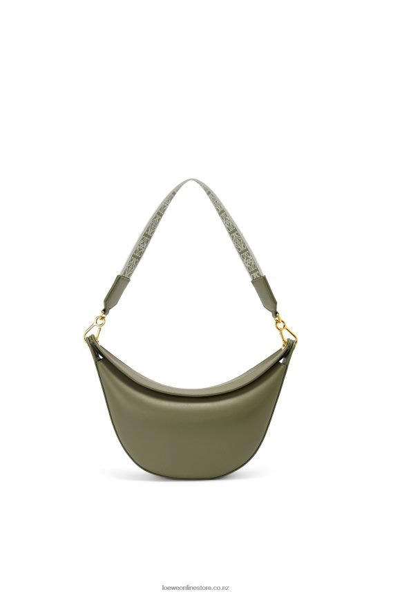 Loewe Women Small Luna bag in satin calfskin and jacquard Avocado Green LH60R474