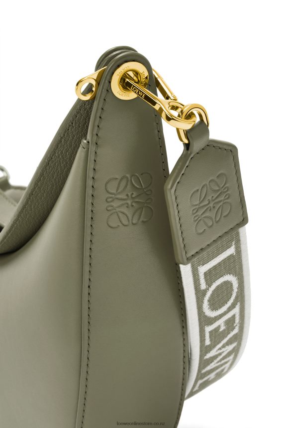 Loewe Women Small Luna bag in satin calfskin and jacquard Avocado Green LH60R474