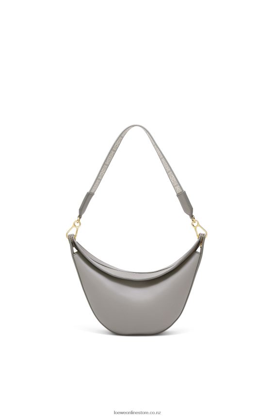 Loewe Women Small Luna bag in satin calfskin and jacquard Pearl Grey LH60R476