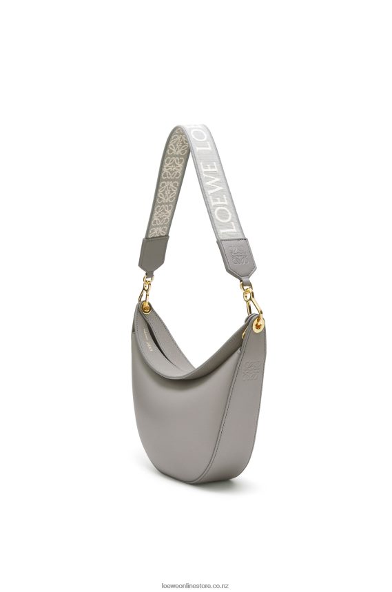 Loewe Women Small Luna bag in satin calfskin and jacquard Pearl Grey LH60R476