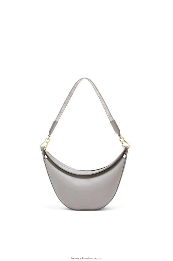Loewe Women Small Luna bag in satin calfskin and jacquard Pearl Grey LH60R476