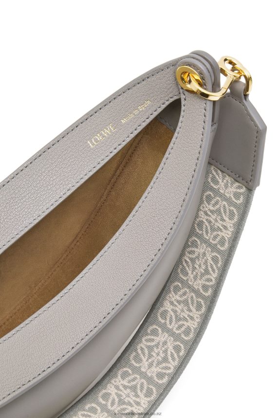 Loewe Women Small Luna bag in satin calfskin and jacquard Pearl Grey LH60R476