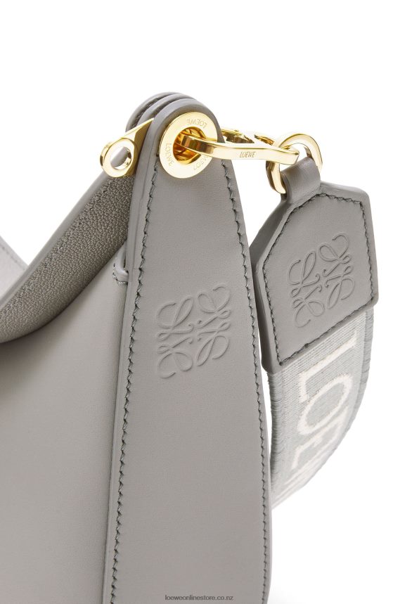 Loewe Women Small Luna bag in satin calfskin and jacquard Pearl Grey LH60R476