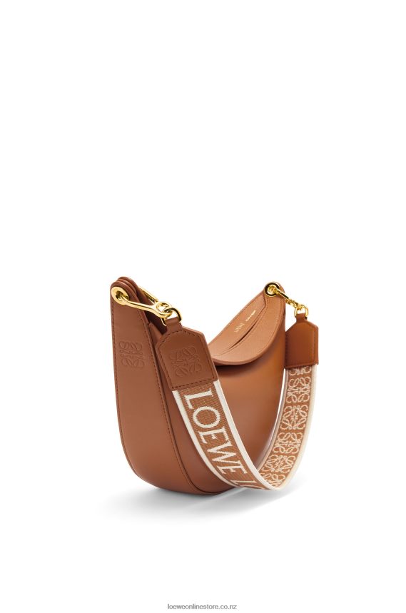 Loewe Women Small Luna bag in satin calfskin and jacquard Pecan LH60R452