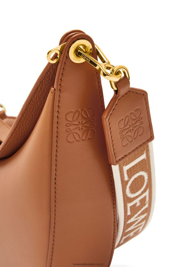 Loewe Women Small Luna bag in satin calfskin and jacquard Pecan LH60R452