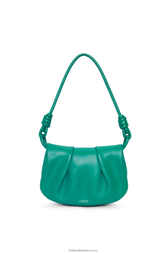 Loewe Women Paseo satchel in shiny nappa calfskin Emerald Green LH60R338