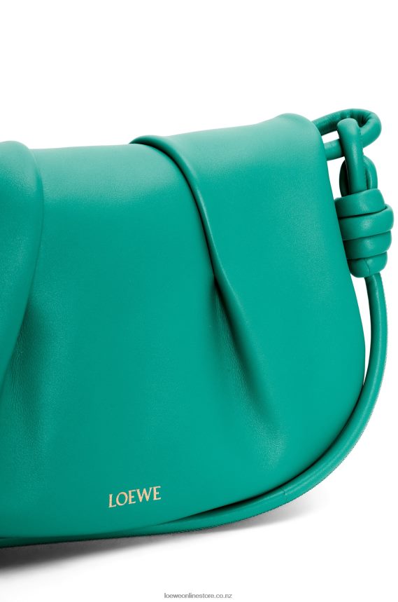 Loewe Women Paseo satchel in shiny nappa calfskin Emerald Green LH60R338