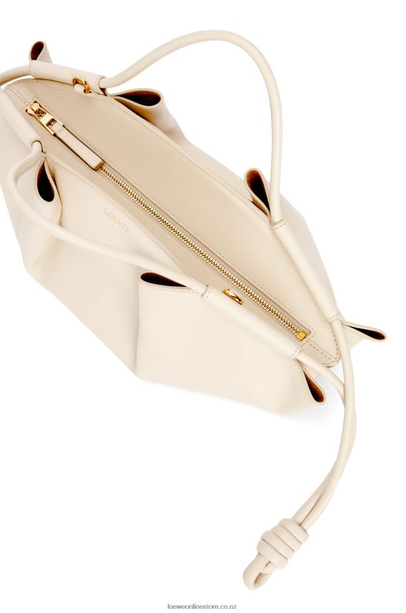 Loewe Women Small Paseo bag in shiny nappa calfskin Angora LH60R345