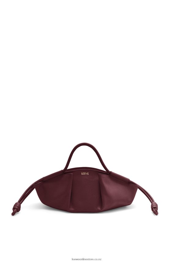 Loewe Women Small Paseo bag in shiny nappa calfskin Burgundy LH60R414