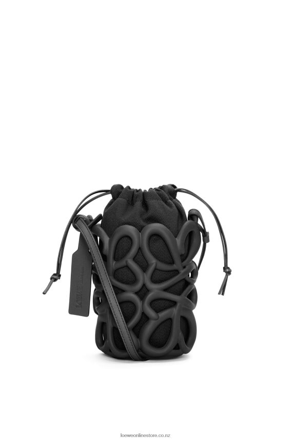 Loewe Women Anagram inflated pocket in light foam rubber Black LH60R578