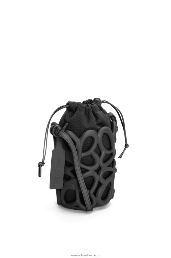 Loewe Women Anagram inflated pocket in light foam rubber Black LH60R578