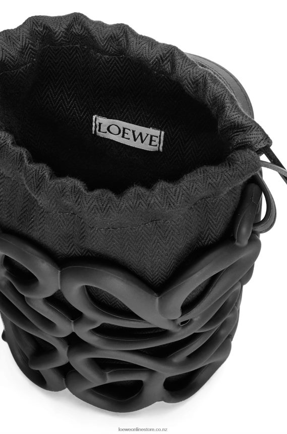 Loewe Women Anagram inflated pocket in light foam rubber Black LH60R578