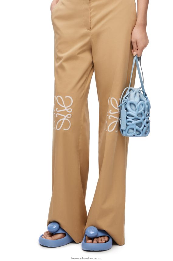 Loewe Women Anagram inflated pocket in light foam rubber Dusty Blue LH60R576