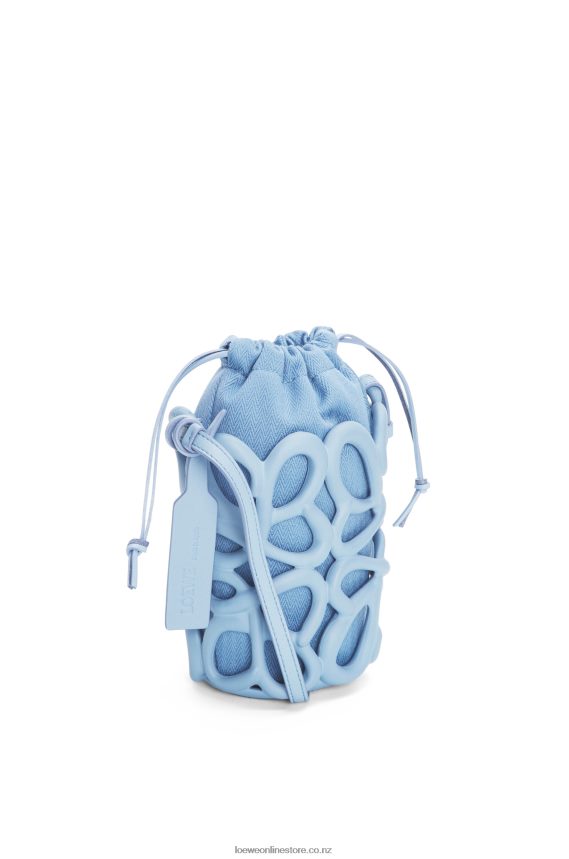 Loewe Women Anagram inflated pocket in light foam rubber Dusty Blue LH60R576
