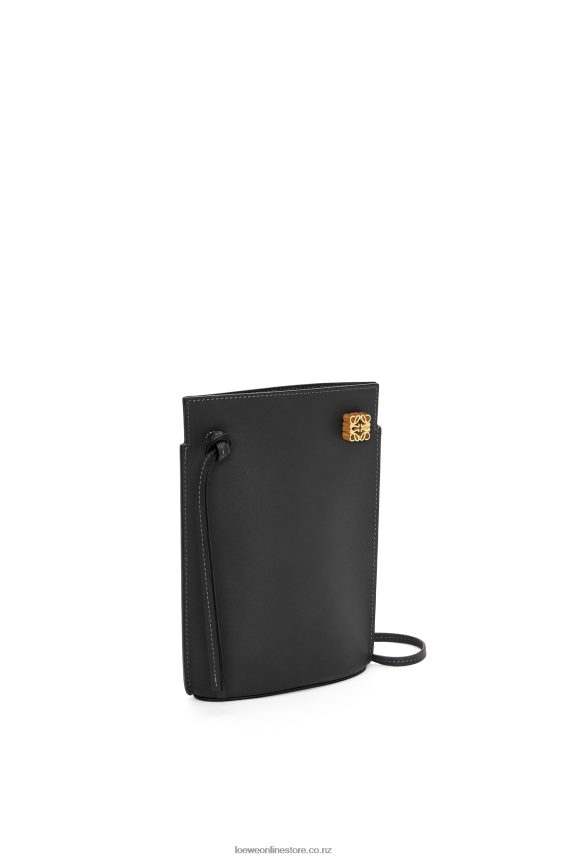 Loewe Women Dice pocket in classic calfskin Black LH60R575