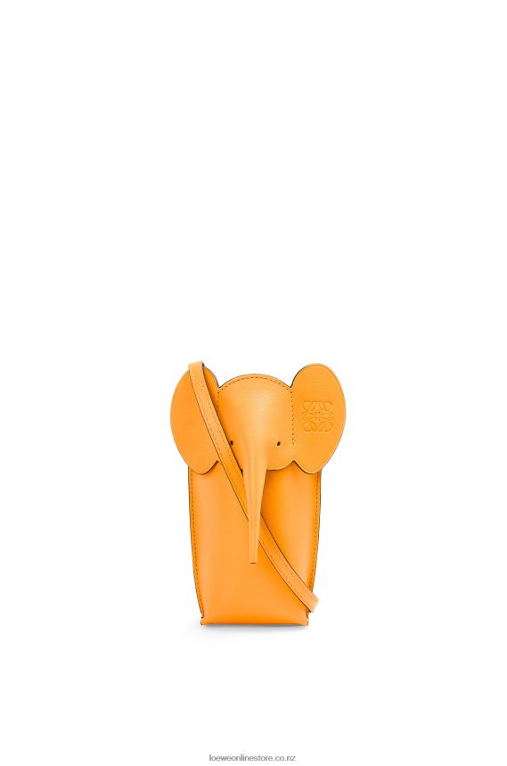 Loewe Women Elephant Pocket in classic calfskin Mandarin LH60R616
