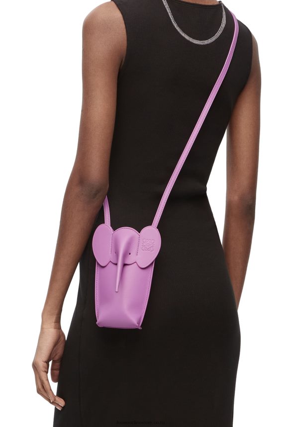 Loewe Women Elephant Pocket in classic calfskin Rockrose LH60R581