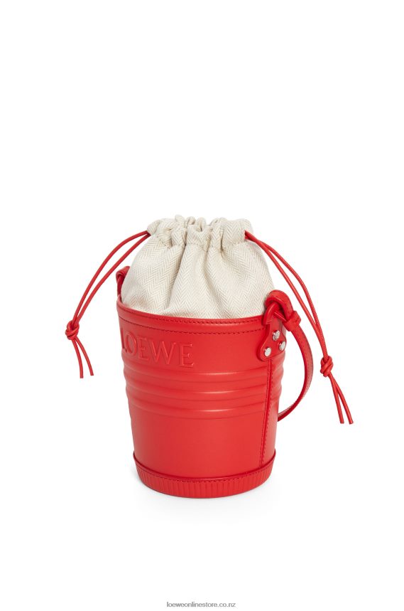 Loewe Women Jardinier pocket in calfskin Red LH60R229