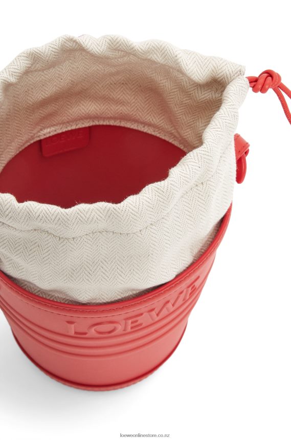 Loewe Women Jardinier pocket in calfskin Red LH60R229