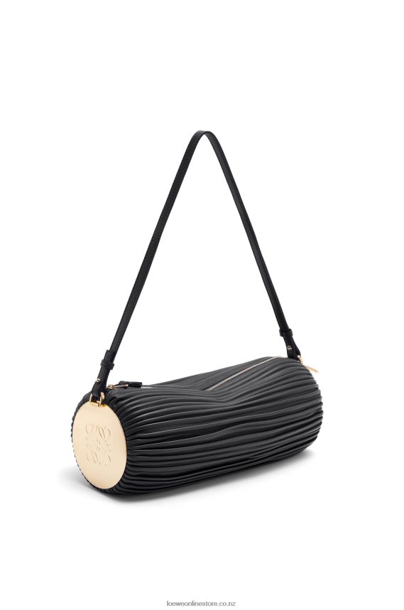 Loewe Women Bracelet Pouch in pleated nappa Black LH60R626
