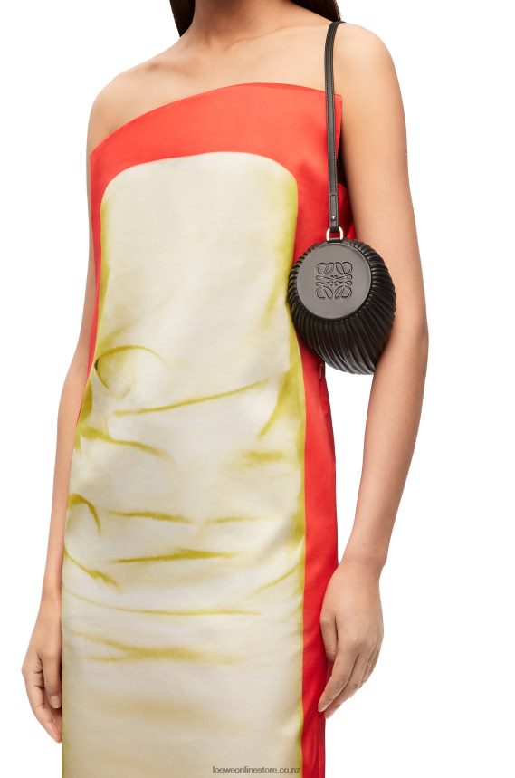 Loewe Women Bracelet Pouch in pleated nappa Black LH60R632