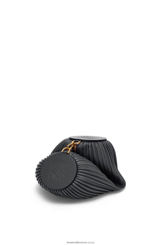 Loewe Women Bracelet Pouch in pleated nappa Black LH60R632