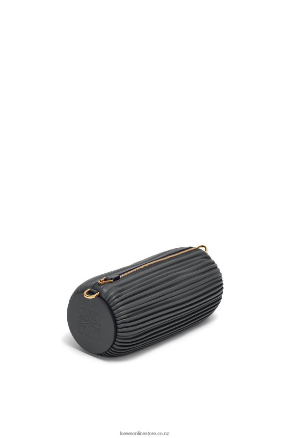 Loewe Women Bracelet Pouch in pleated nappa Black LH60R632