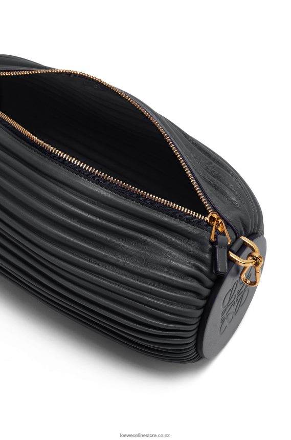 Loewe Women Bracelet Pouch in pleated nappa Black LH60R632