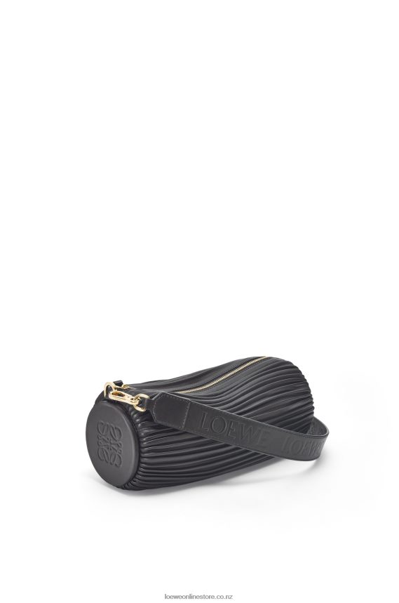 Loewe Women Bracelet Pouch in pleated nappa Black LH60R632