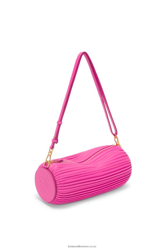 Loewe Women Bracelet Pouch in pleated nappa Fuchsia LH60R400