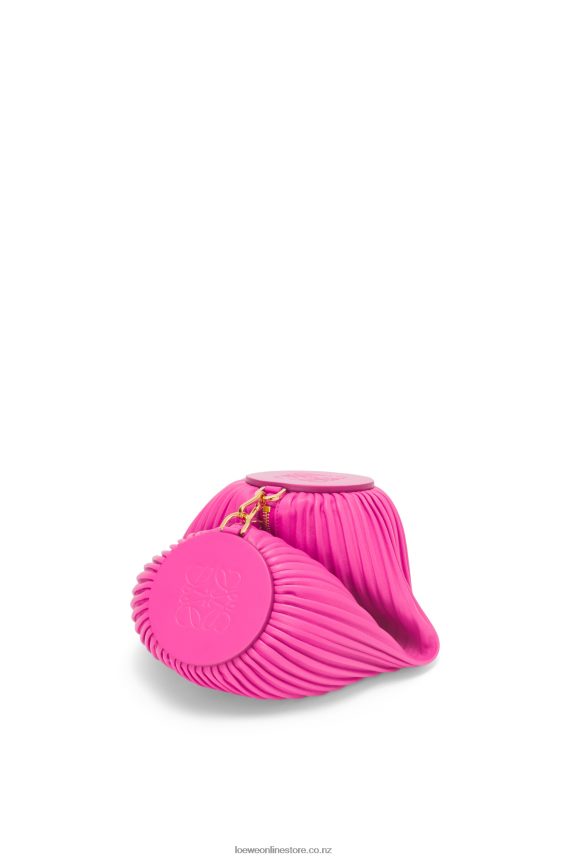 Loewe Women Bracelet Pouch in pleated nappa Fuchsia LH60R400