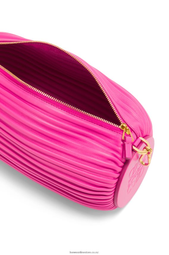 Loewe Women Bracelet Pouch in pleated nappa Fuchsia LH60R400