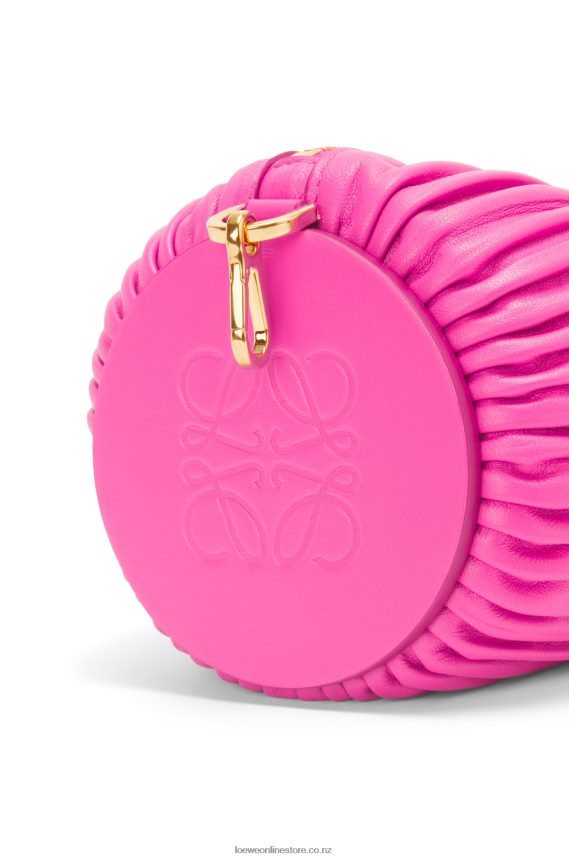 Loewe Women Bracelet Pouch in pleated nappa Fuchsia LH60R400
