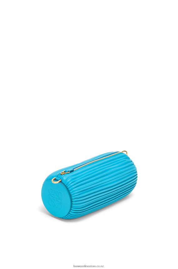 Loewe Women Bracelet pouch in nappa calfskin Cyan LH60R591