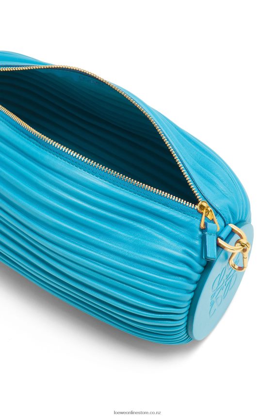 Loewe Women Bracelet pouch in nappa calfskin Cyan LH60R591
