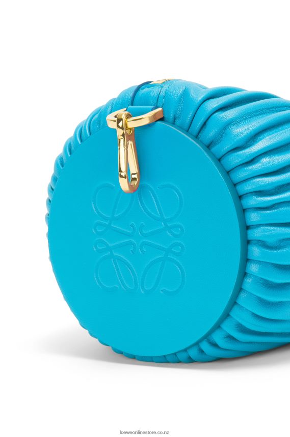 Loewe Women Bracelet pouch in nappa calfskin Cyan LH60R591