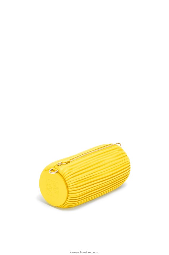 Loewe Women Bracelet pouch in nappa calfskin Lemon LH60R589