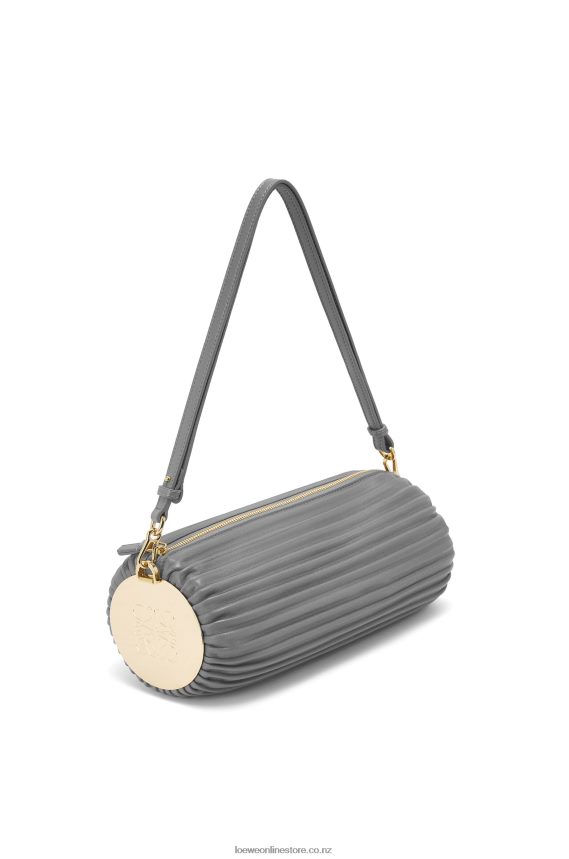 Loewe Women Bracelet pouch in nappa calfskin and brass Asphalt Grey LH60R622