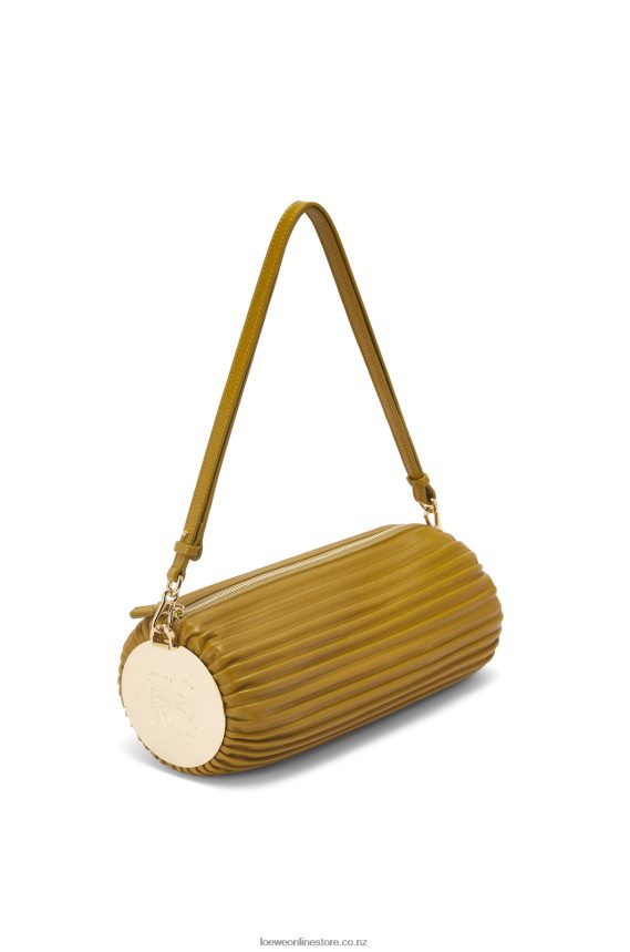 Loewe Women Bracelet pouch in nappa calfskin and brass Ochre LH60R624