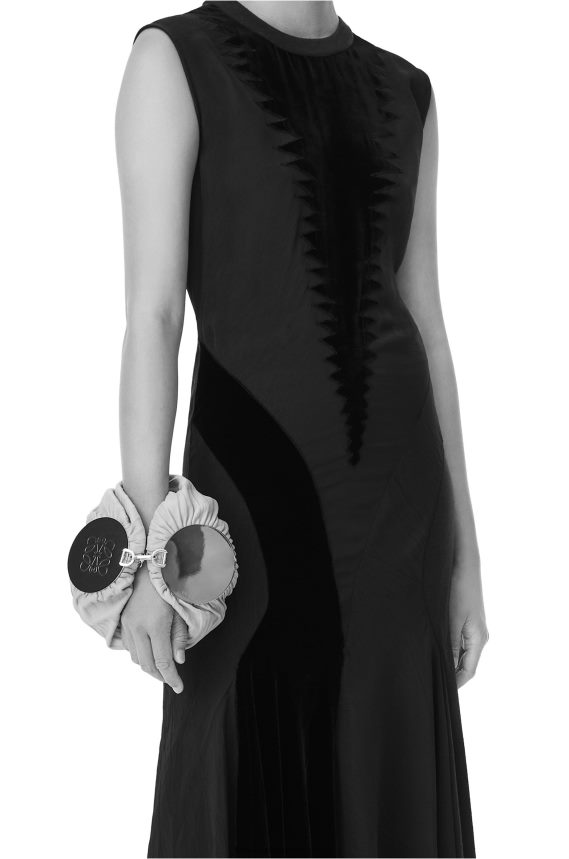 Loewe Women Bracelet pouch in nappa calfskin and brass Ochre LH60R624