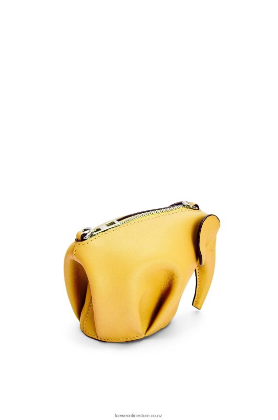 Loewe Women Elephant Pouch in classic calfskin Yellow LH60R557