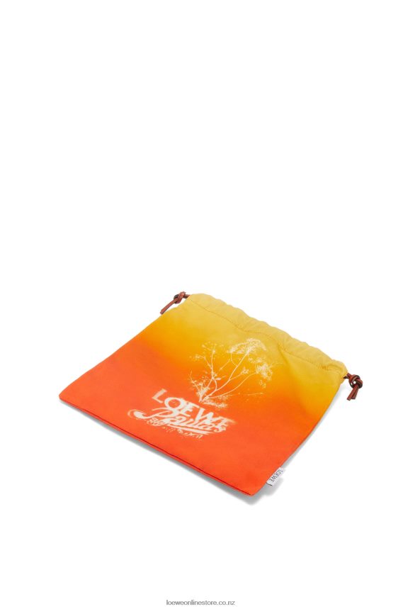 Loewe Women Fennel drawstring pouch in canvas Orange LH60R630