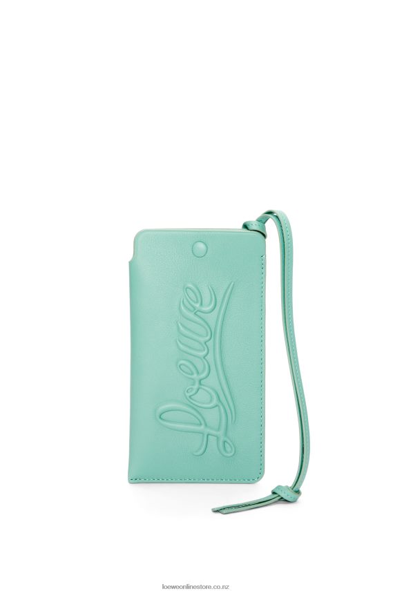 Loewe Women Loop pouch in classic calfskin Fresh Mint LH60R594