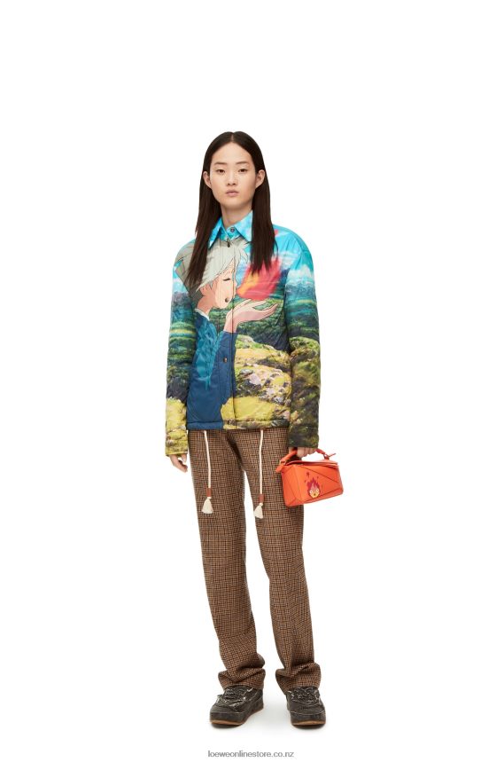 Loewe Women Calcifer mini Puzzle bag in satin calfskin Orange LH60R261